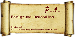 Perlgrund Armandina névjegykártya